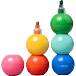 ban.do Multicolor Stacking Highlighter Set of 6 Shaped Colored Highlighters Assorted Ink Colors (Shapes)