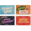 ban.do Postcard Book, Set of 24 Postcards with 12 Different Designs Stationery Booklet, Assorted