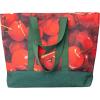 ban.do Large Resuable Tote Bag for Grocery Shopping/Work, Photorealistic Fruit Produce Bag for Farmers Market with Pockets and Button, Cherries