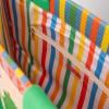 ban.do Rattan Market Bag with Handles for Groceries, Colorful Straw Purse/Handbag with Zipper Pocket for Beach/Pool, Fruit Tiles