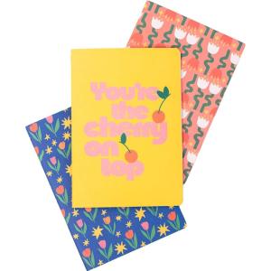 ban.do Rough Draft Notebook Journal Set of 3, Soft Cover Stitch Notebooks with 32 Lined Pages Each, Assorted (Fall 24)