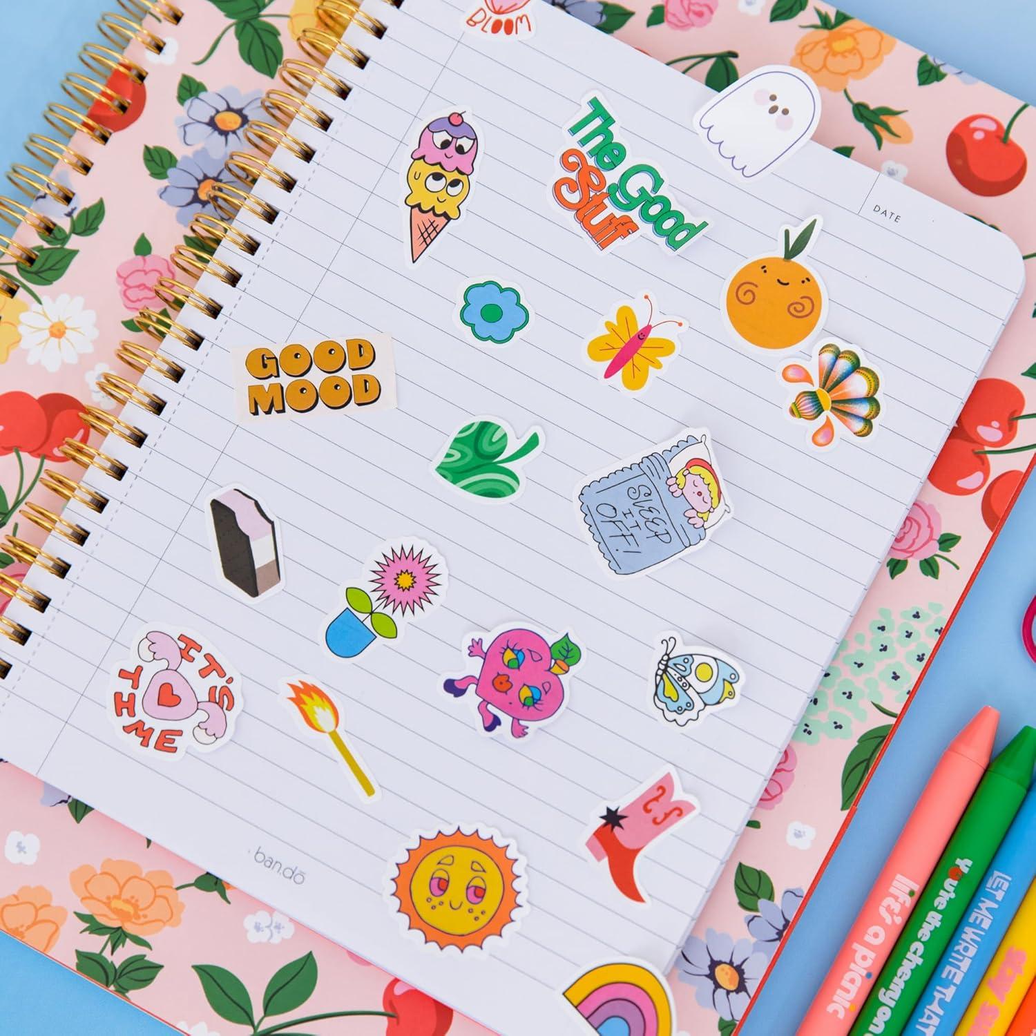 image:imagebando Issues 8 and 10 Sticker Books Bundle Colorful and Motivational Sticker Packs with Aesthetic Stickers for Scrapbooking Planners and Journals