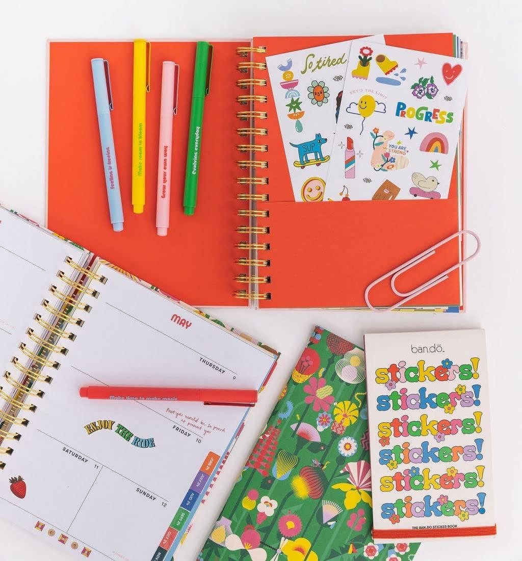 image:imagebando Issues 8 and 9 Sticker Books Bundle Colorful and Motivational Sticker Packs with Aesthetic Stickers for Scrapbooking Planners and Journals