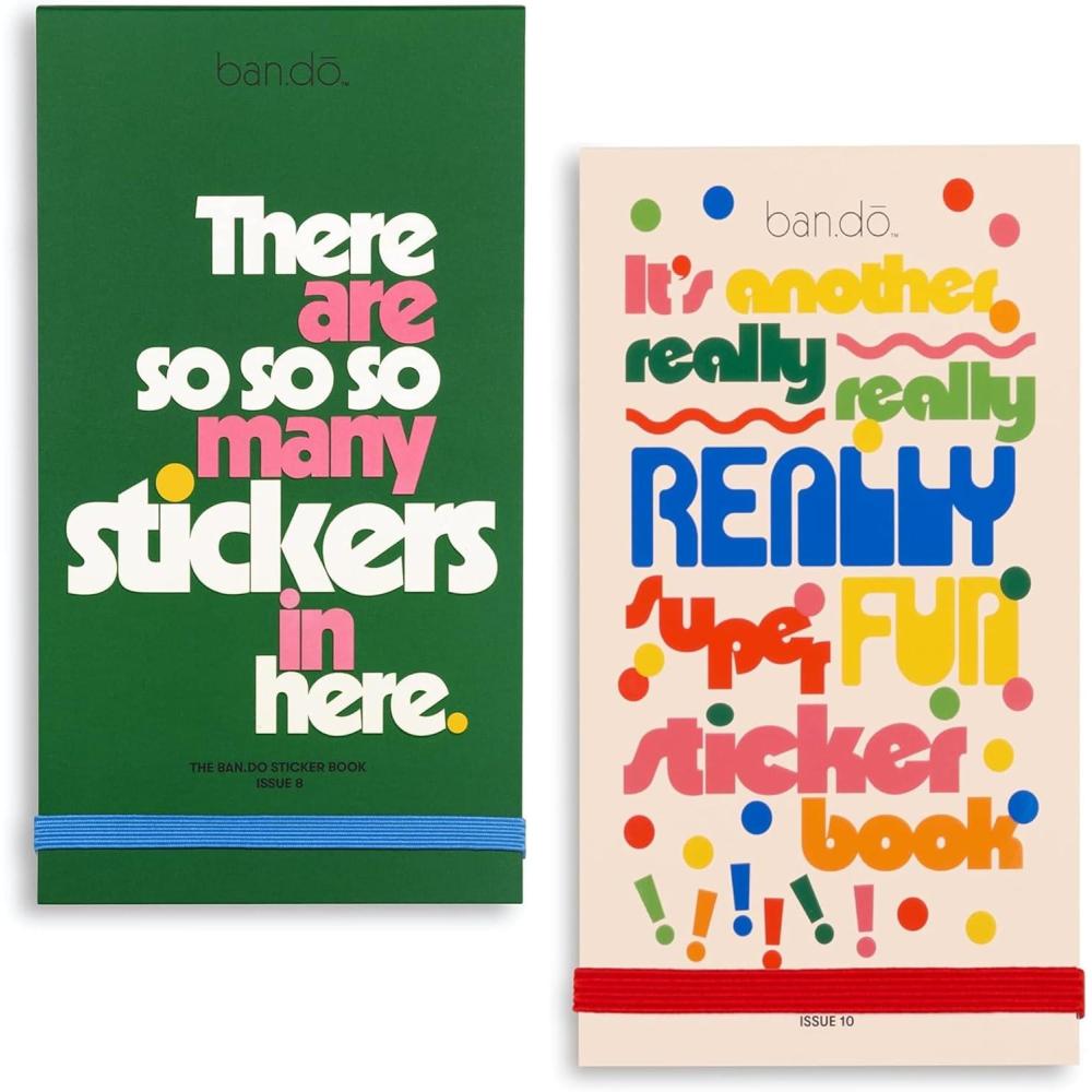 image:imagebando Issues 8 and 10 Sticker Books Bundle Colorful and Motivational Sticker Packs with Aesthetic Stickers for Scrapbooking Planners and Journals