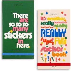 ban.do Issues 8 and 10 Sticker Books Bundle, Colorful and Motivational Sticker Packs with Aesthetic Stickers for Scrapbooking, Planners, and Journals