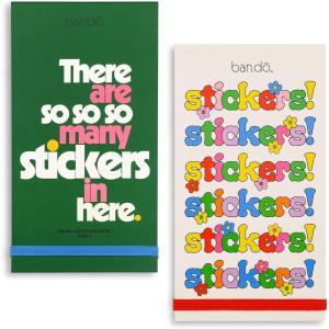 ban.do Issues 8 and 9 Sticker Books Bundle, Colorful and Motivational Sticker Packs with Aesthetic Stickers for Scrapbooking, Planners, and Journals