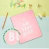 ban.do Hardcover 3 Ring Binder with 1 Inch Rings, School and Office Organizer for Letter Size Paper, I Am Very Busy (Pink)