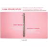 ban.do Hardcover 3 Ring Binder with 1 Inch Rings, School and Office Organizer for Letter Size Paper, I Am Very Busy (Pink)