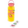 ban.do Large Water Bottle with Waterproof Sticker Pack, Stainless Steel Double Wall Tumbler, 33 Oz Insulated Metal Water Bottle with Twist on Lid and Strap (Cherry on Top)