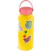 ban.do Large Water Bottle with Waterproof Sticker Pack, Stainless Steel Double Wall Tumbler, 33 Oz Insulated Metal Water Bottle with Twist on Lid and Strap (Cherry on Top)