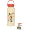 ban.do Large Water Bottle with Waterproof Sticker Pack, Stainless Steel Double Wall Tumbler, 33 Oz Insulated Metal Water Bottle, Day by Day