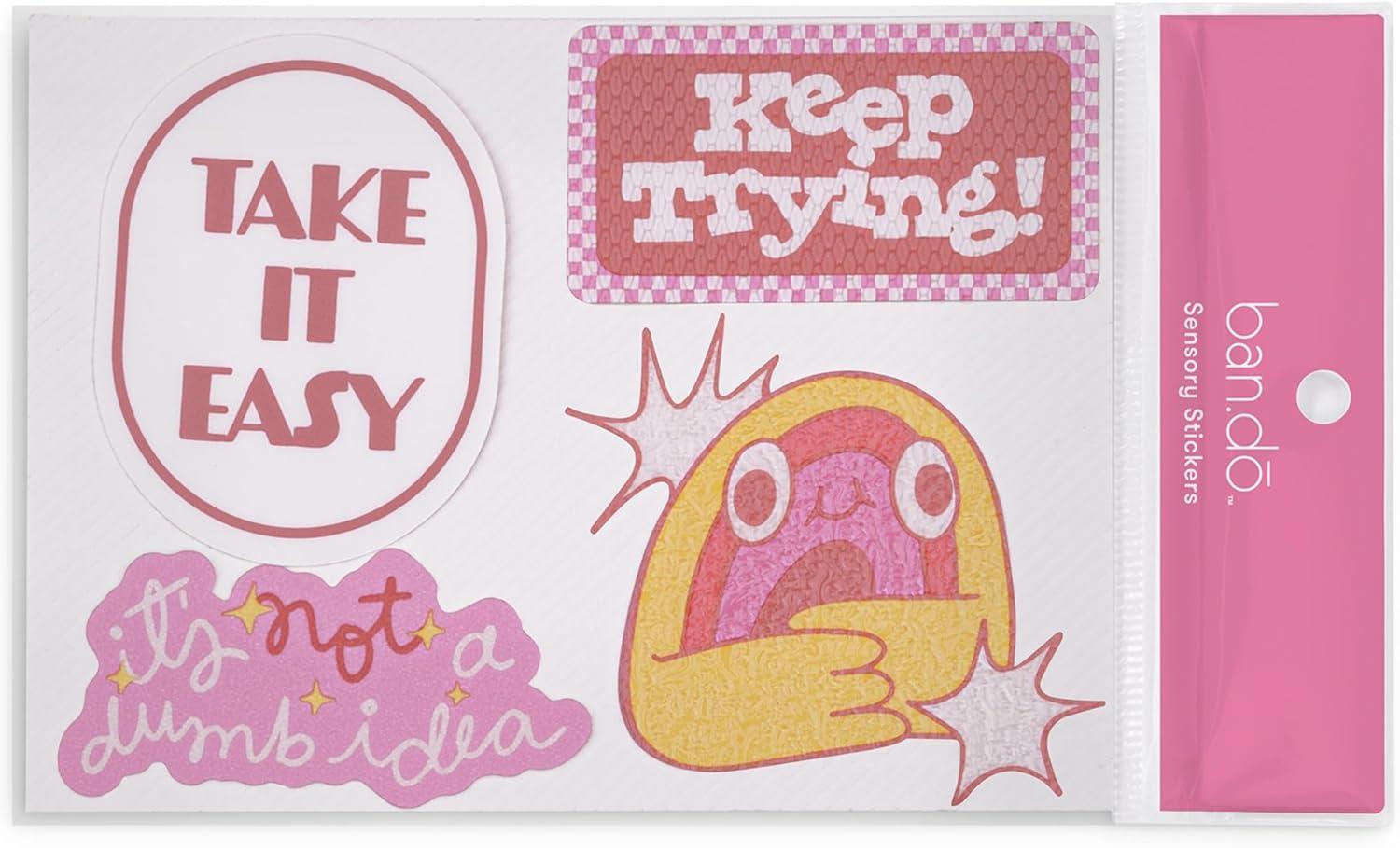 image:imagebando Jumbo Sensory Sticker Pack Big Vinyl Stickers 4 tTextured Cool Stickers Colorful Laptop and Water Bottle Stickers Assorted