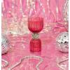 ban.do Cocktail Measuring Jigger, Double Jigger Shot Glass, 1/2 and 1 Shot Measuring Cup, Pink Glass Bar Tool, Tipsy Turvy