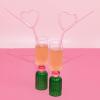 ban.do Cute Reusable Glass Straws for Iced Coffee, Set of 2, Decorative Shaped Straws, Hearts