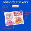 ban.do Jumbo Sensory Sticker Pack, Big Vinyl Stickers, 4 tTextured Cool Stickers, Colorful Laptop and Water Bottle Stickers, Assorted