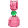 ban.do Cocktail Measuring Jigger, Double Jigger Shot Glass, 1/2 and 1 Shot Measuring Cup, Pink Glass Bar Tool, Tipsy Turvy