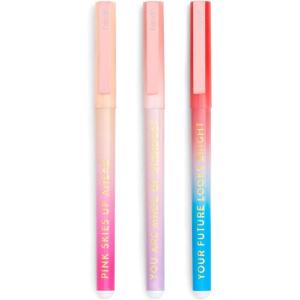 ban.do Women’s Write On Ink Pen Set of 3, Writes in Black Ink, Good Vibes