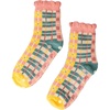 ban.do Non Slip Socks, Fuzzy Socks for Women One Size Fits Most, Crew Socks with Grippers (Plaid)